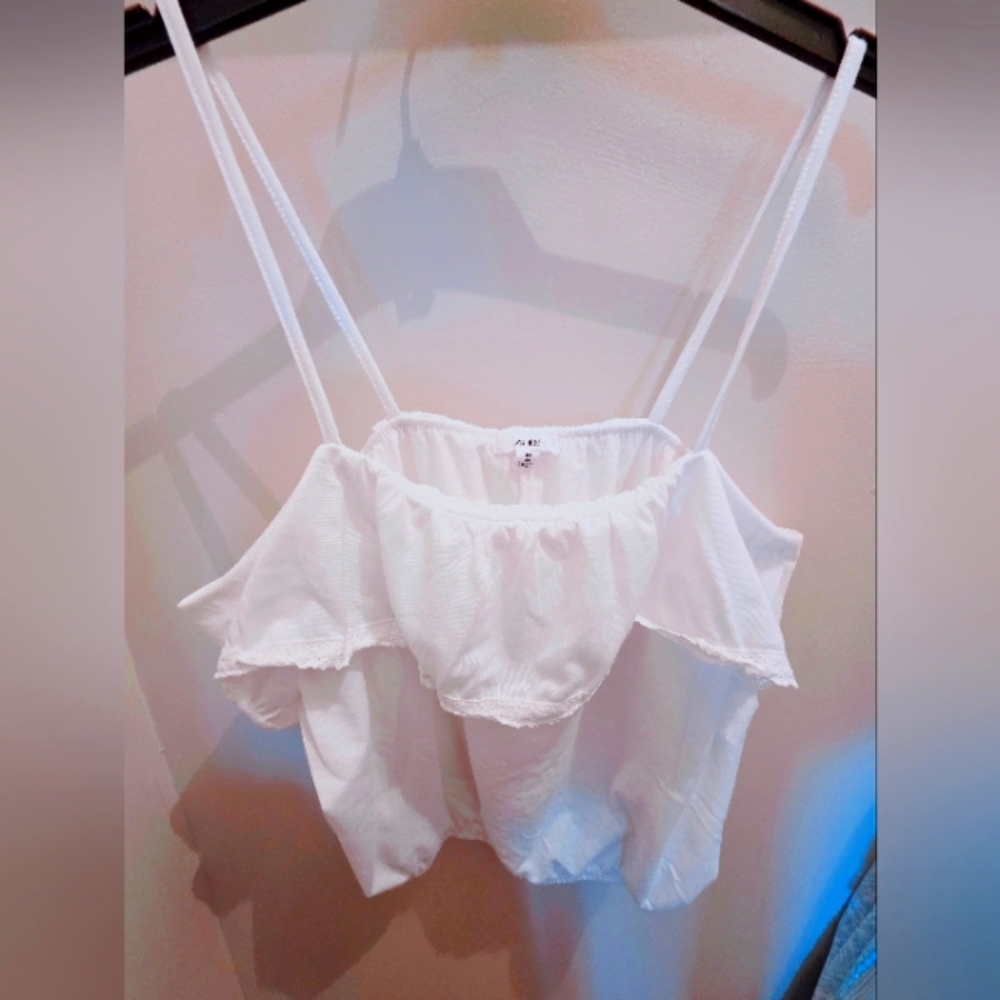 Ardene White Ruffle Camisole